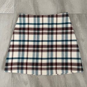 Aritzia Wilfred Classic Plaid Mini Skirt